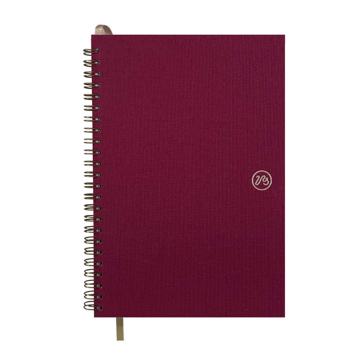 Wiro Bound Notebook - Mulberry Red - Plain